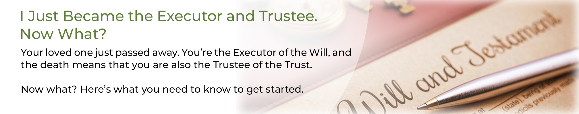 I just became executor and trustee Mobile
