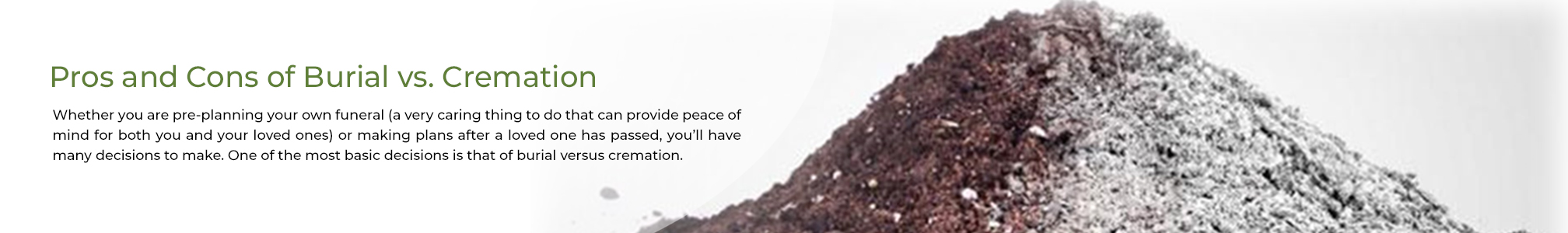 Pros and cons of burial