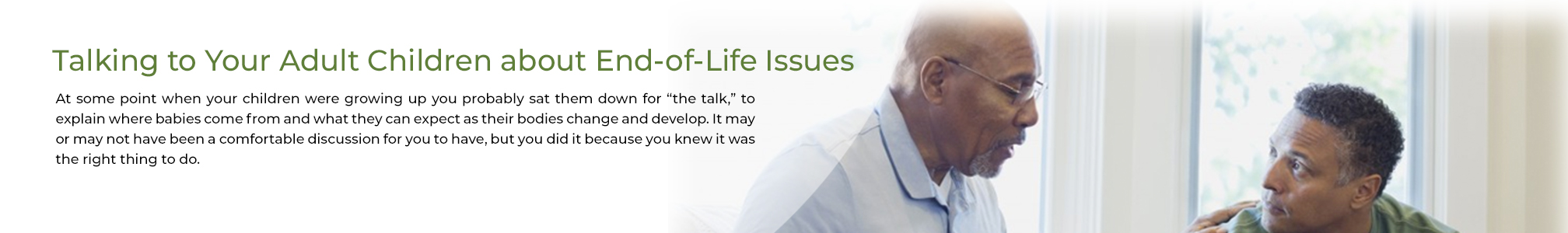 Talking to your adult children